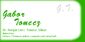 gabor tomecz business card
