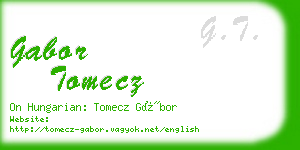 gabor tomecz business card